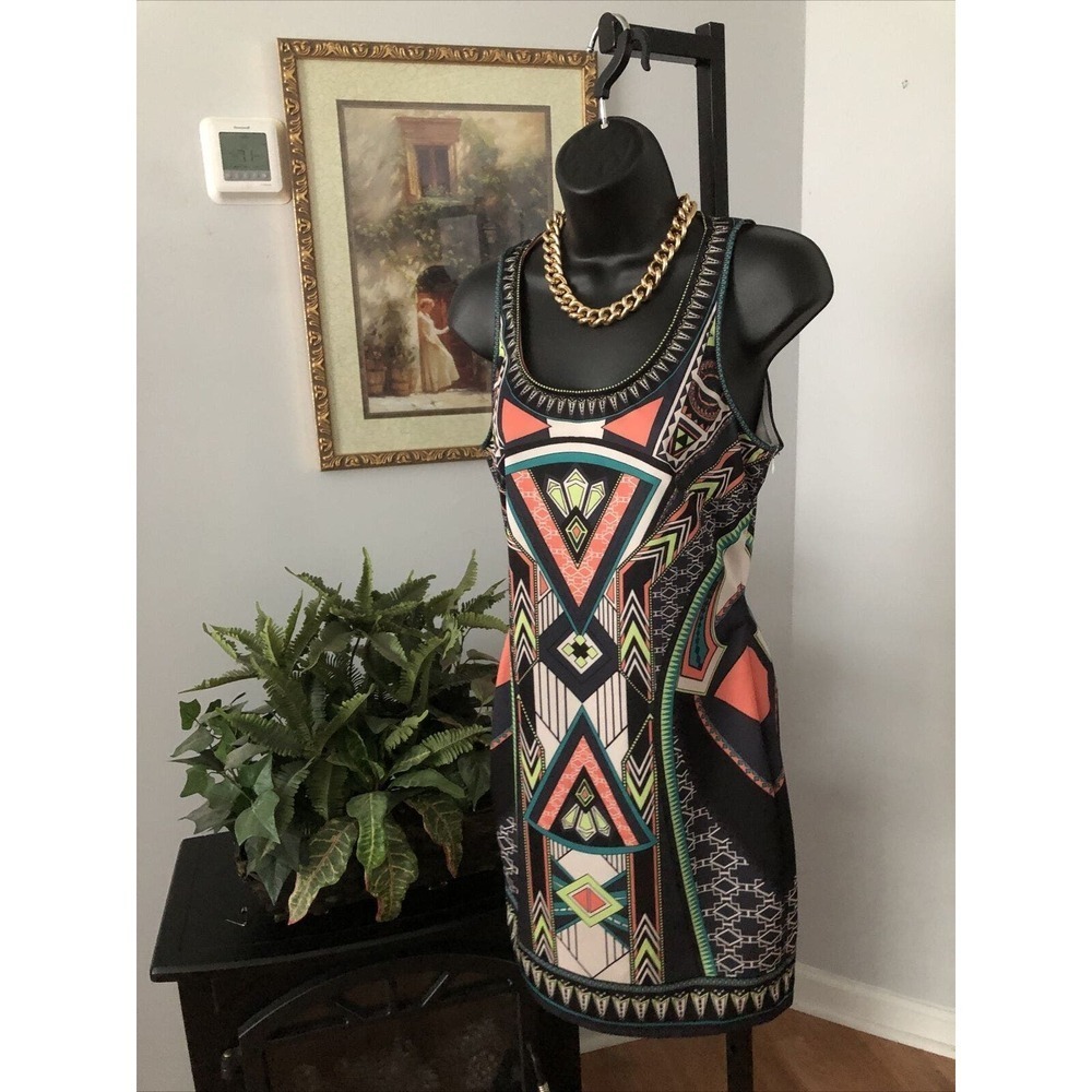 Forever 21 Womens Dress Geometric Print Sleeveless Size Medium - Picture 3 of 8